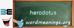 WordMeaning blackboard for herodotus